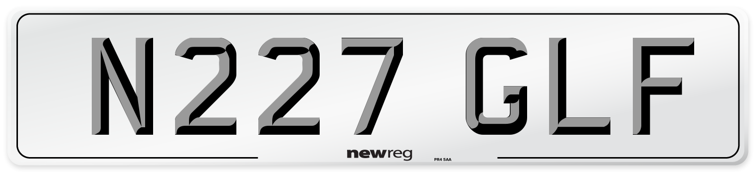 N227 GLF Number Plate from New Reg